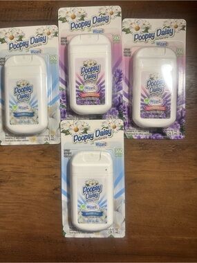Wizard Poopsy Daisy Pre-Toilet Spray, 2 Lavender Rain & 2 Blossom Mist Travel Sz
